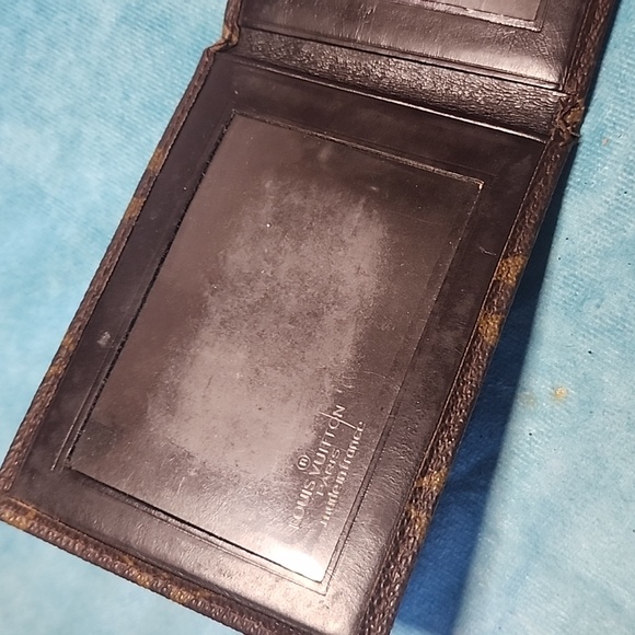 Louis Vuitton Classic Brown Monogram 2 Slot ID Card Case Bifold Compact Wallet - Picture 5 of 9